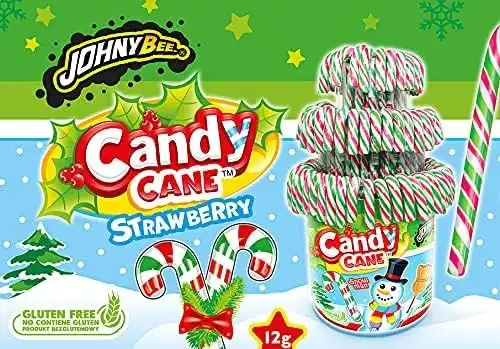 Bastoncini di zucchero Natale 100 pz – Lecca-lecca bianco rosso verde festa