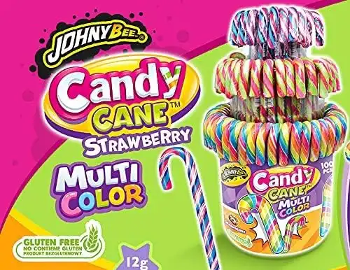 Bastoncini di zucchero natalizi multicolore 100 pz – Lecca-lecca festa dolce Natale