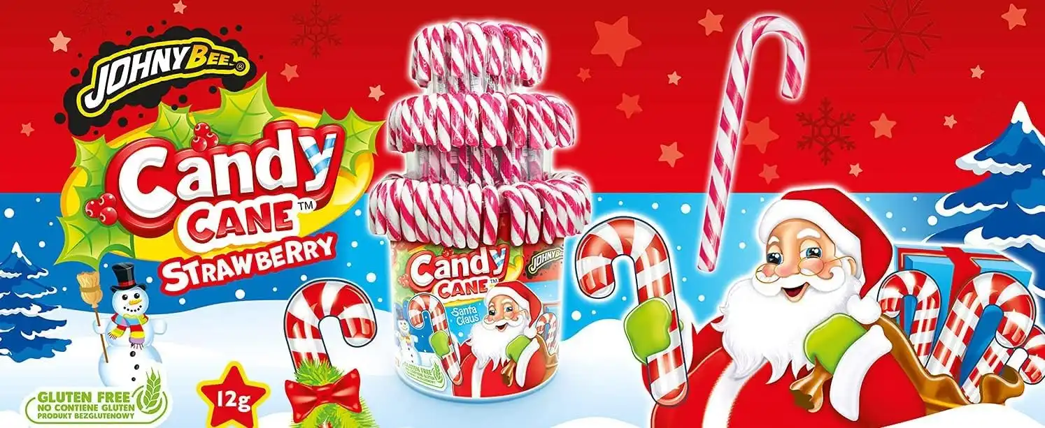 Bastoncini di zucchero Natale 100 pz vaso – Lecca-lecca bianco rosso festa