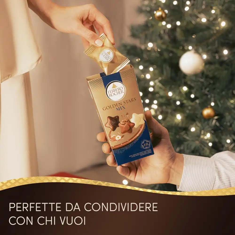 Ferrero Golden Stars Mix 10 Praline Assortite Cioccolato Latte Bianco Fondente