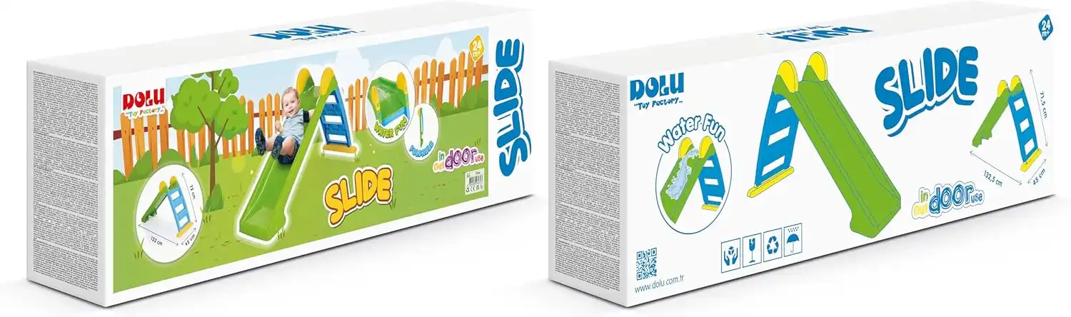 Dolu Scivolo Bambini 2+ Anni Pieghevole Blu Verde per Interno Esterno Giardino