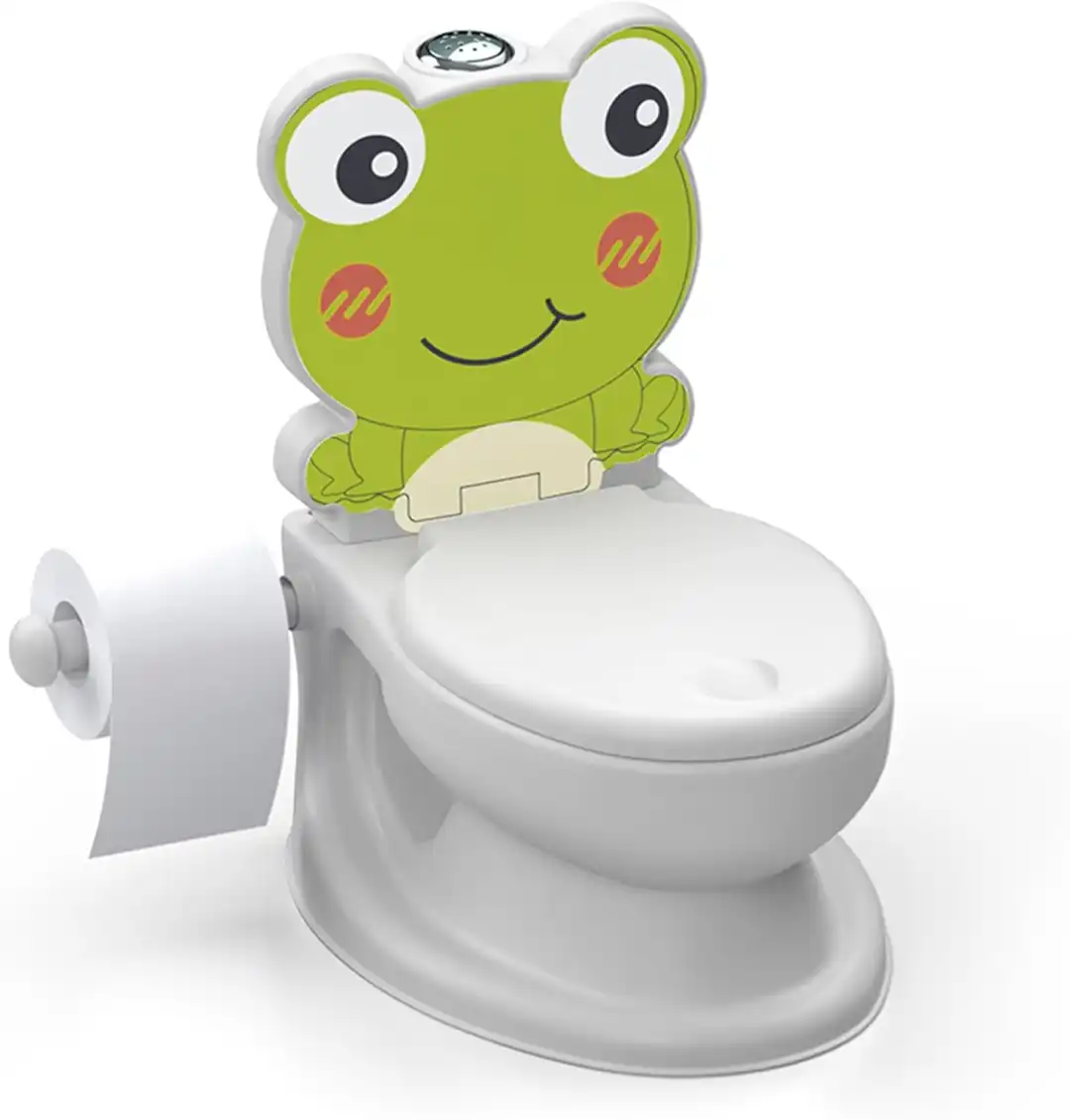 Dolu Vasino Educativo Rana con Suono Sciacquone e Porta Carta Igienica 18+ Mesi