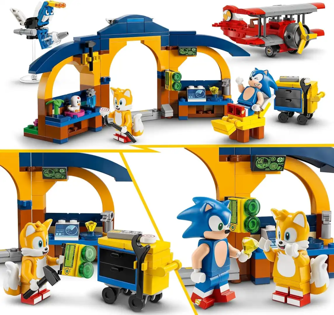LEGO Sonic Laboratorio di Tails e Aereo Tornado Set Costruzione 4 Personaggi 6+