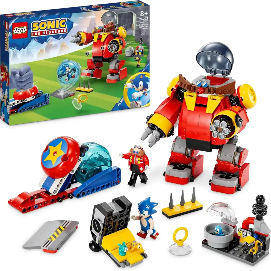 LEGO Sonic vs Robot Death Egg Dr. Eggman con Sfera Velocità e 6 Personaggi