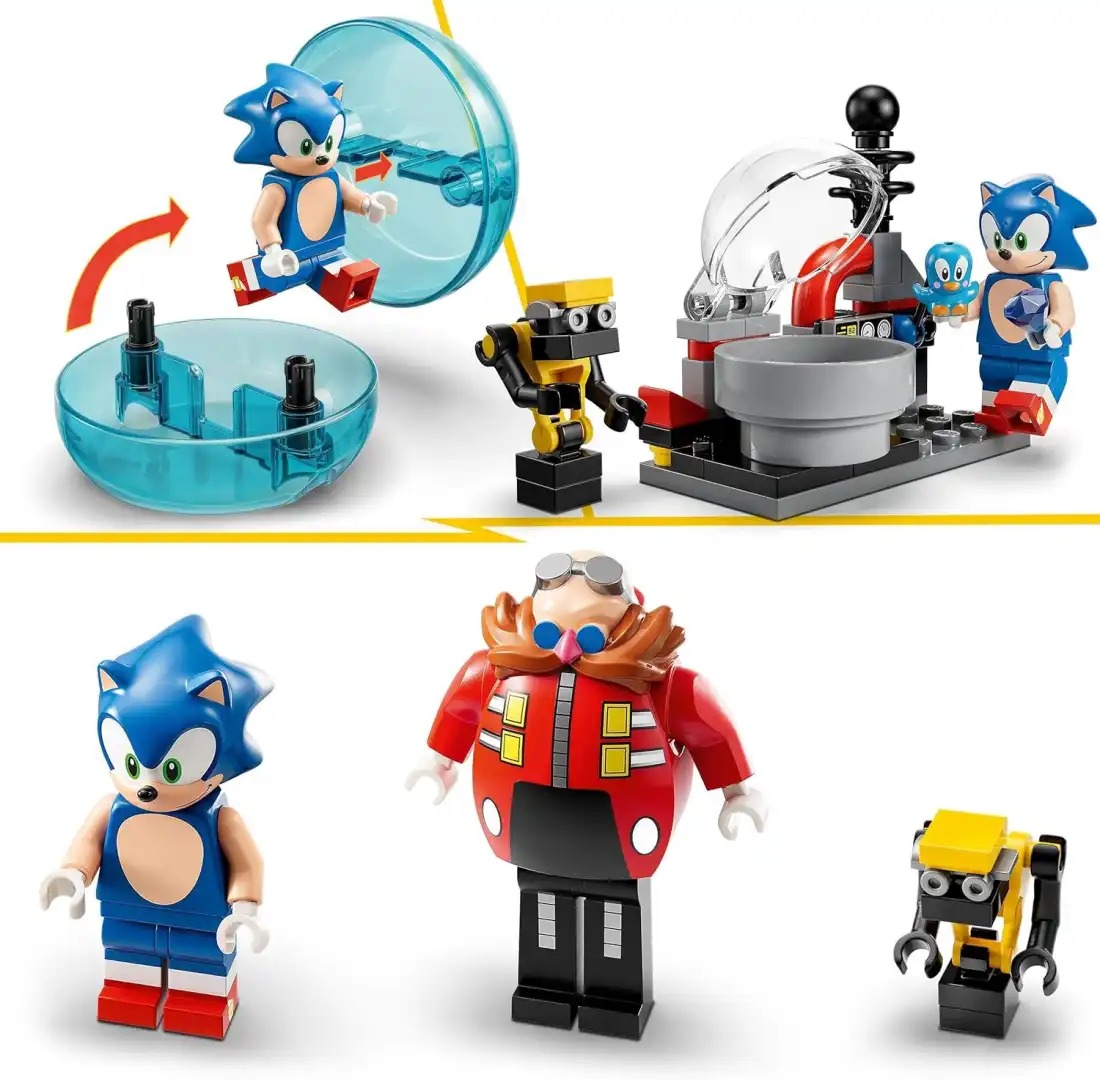 LEGO Sonic vs Robot Death Egg Dr. Eggman con Sfera Velocità e 6 Personaggi