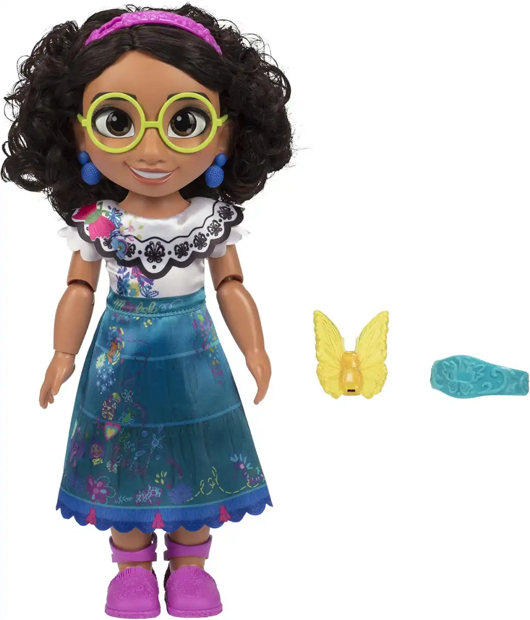 Disney Encanto Mirabel 38cm con Farfalla Luminosa Bambola Parlante Giocattolo