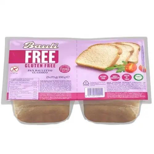 6x Pan Bauletto Classico 350g Senza Glutine Morbido Fonte di Fibre Italiano