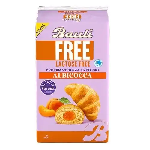 12x Croissant Albicocca 225g Senza Lattosio Morbidi Ripieni Colazione