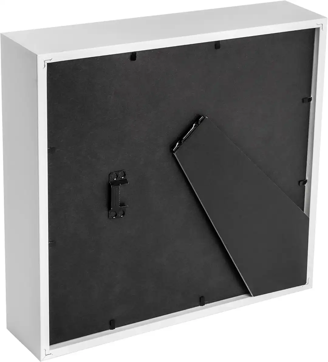 Set 2 Cornici Quadrate 3D Bianche 25x25 cm Portafoto foto Parete Tavolo Moderna