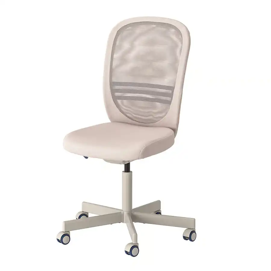 Sedia da Ufficio Ergonomica FLINTAN Beige Regolabile - Comfort e Stile 71x71cm