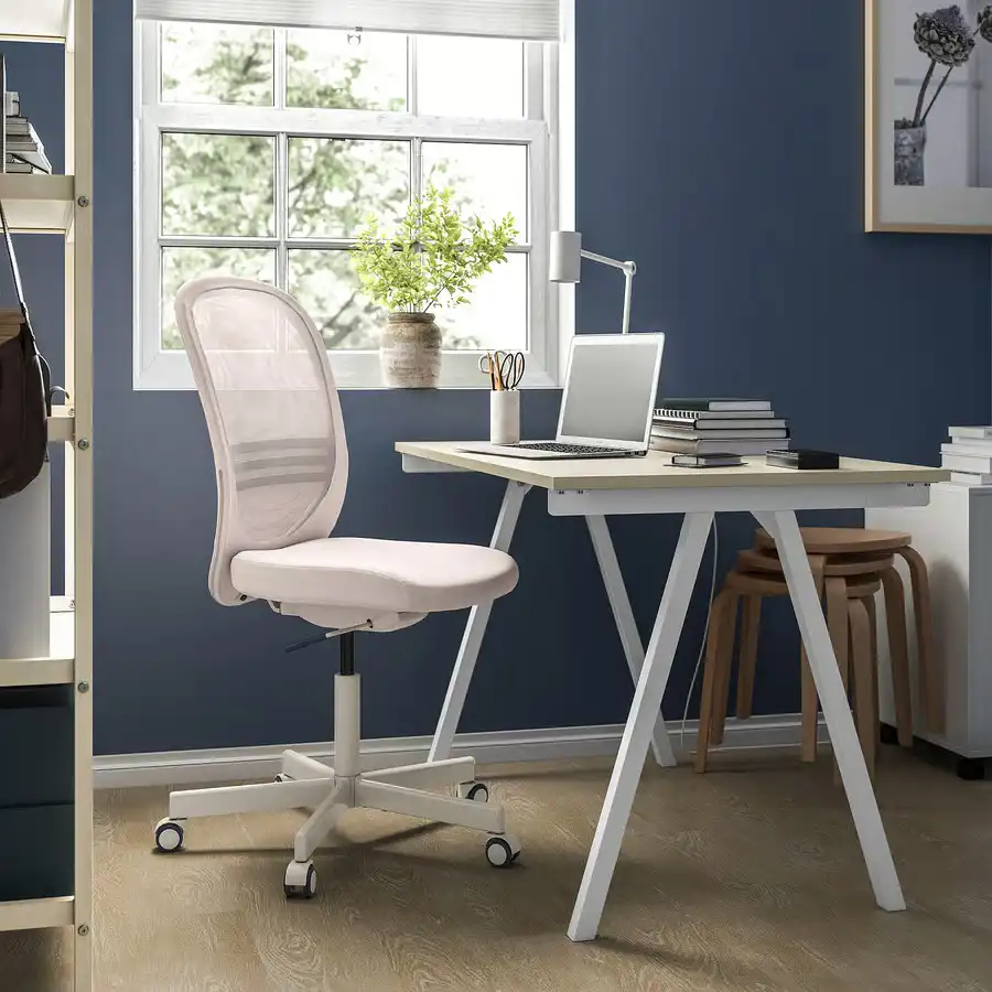 Sedia da Ufficio Ergonomica FLINTAN Beige Regolabile - Comfort e Stile 71x71cm