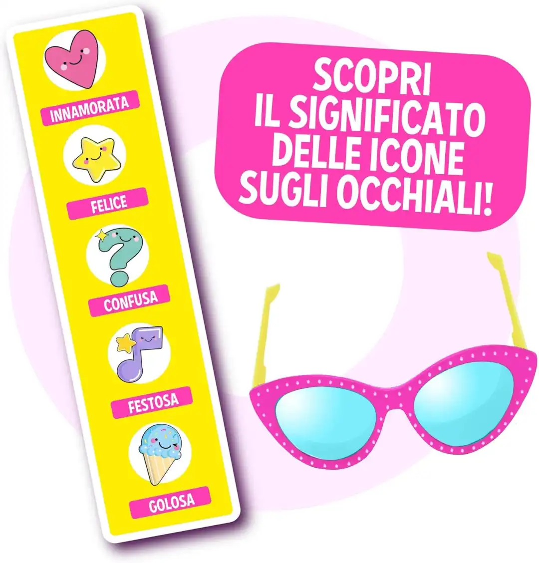 UNIQUE EYES Emotic Gaze Sophia Bambola Interattiva Occhiali Magici Realistici