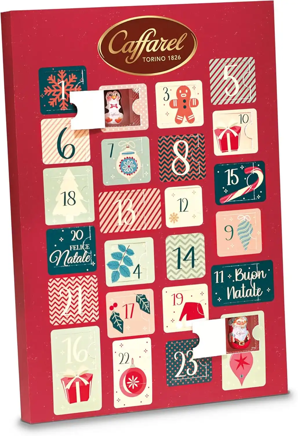 Caffarel Calendario Dell’Avvento Con Cioccolatini Al Latte E Nocciole 265g