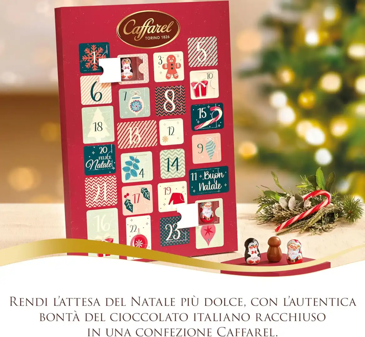 Caffarel Calendario Dell’Avvento Con Cioccolatini Al Latte E Nocciole 265g