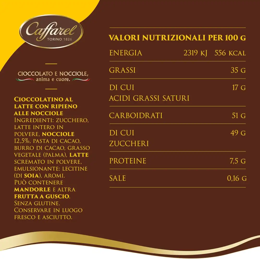 Caffarel Calendario Dell’Avvento Con Cioccolatini Al Latte E Nocciole 265g