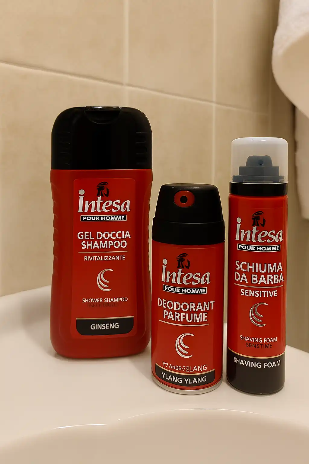 Intesa Pour Homme Extreme Uomo Gel Doccia Shampoo Deodorante Schiuma da Barba