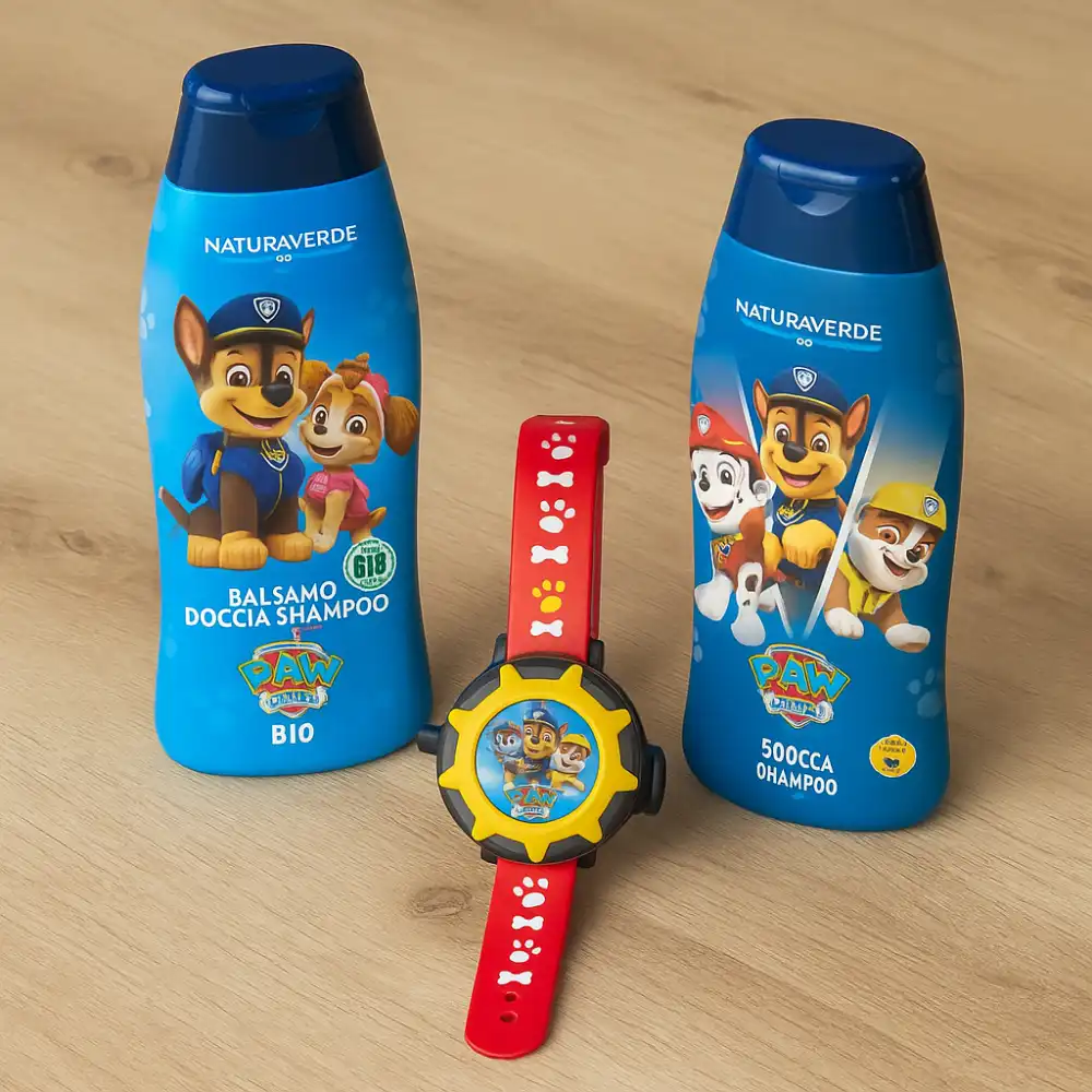 Kids Paw Patrol Gift Set Doccia Shampoo Bagnoschiuma e Orologio da Polso