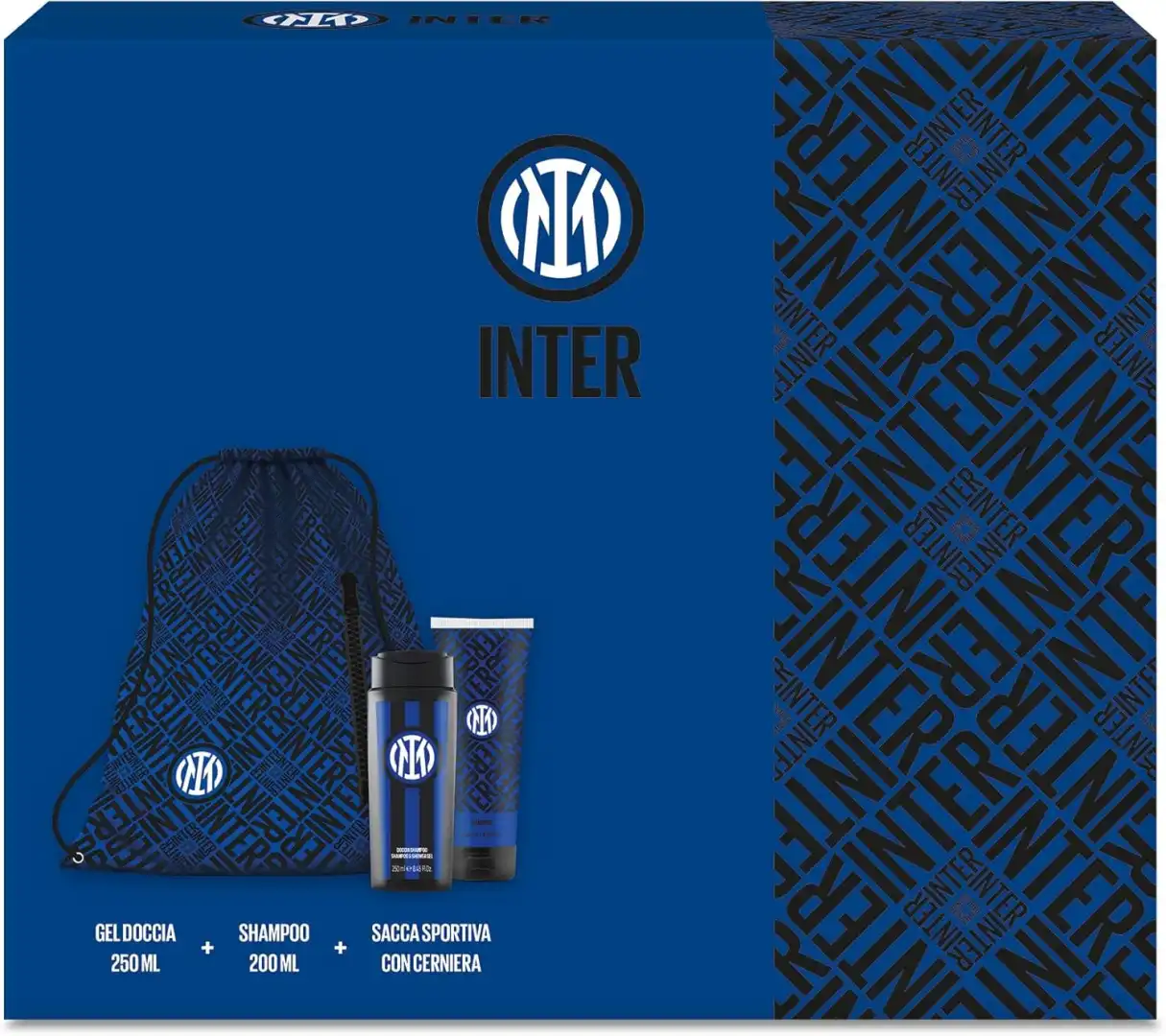 Doccia Shampoo 250ml Shampoo Tubo 200ml Sacca Sportiva Prodotto FC Inter