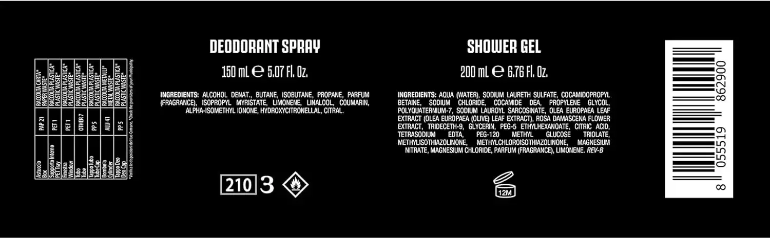 Confezione Regalo Uomo con Deodorante 150 ml + Docciaschiuma 200 ml Juventus