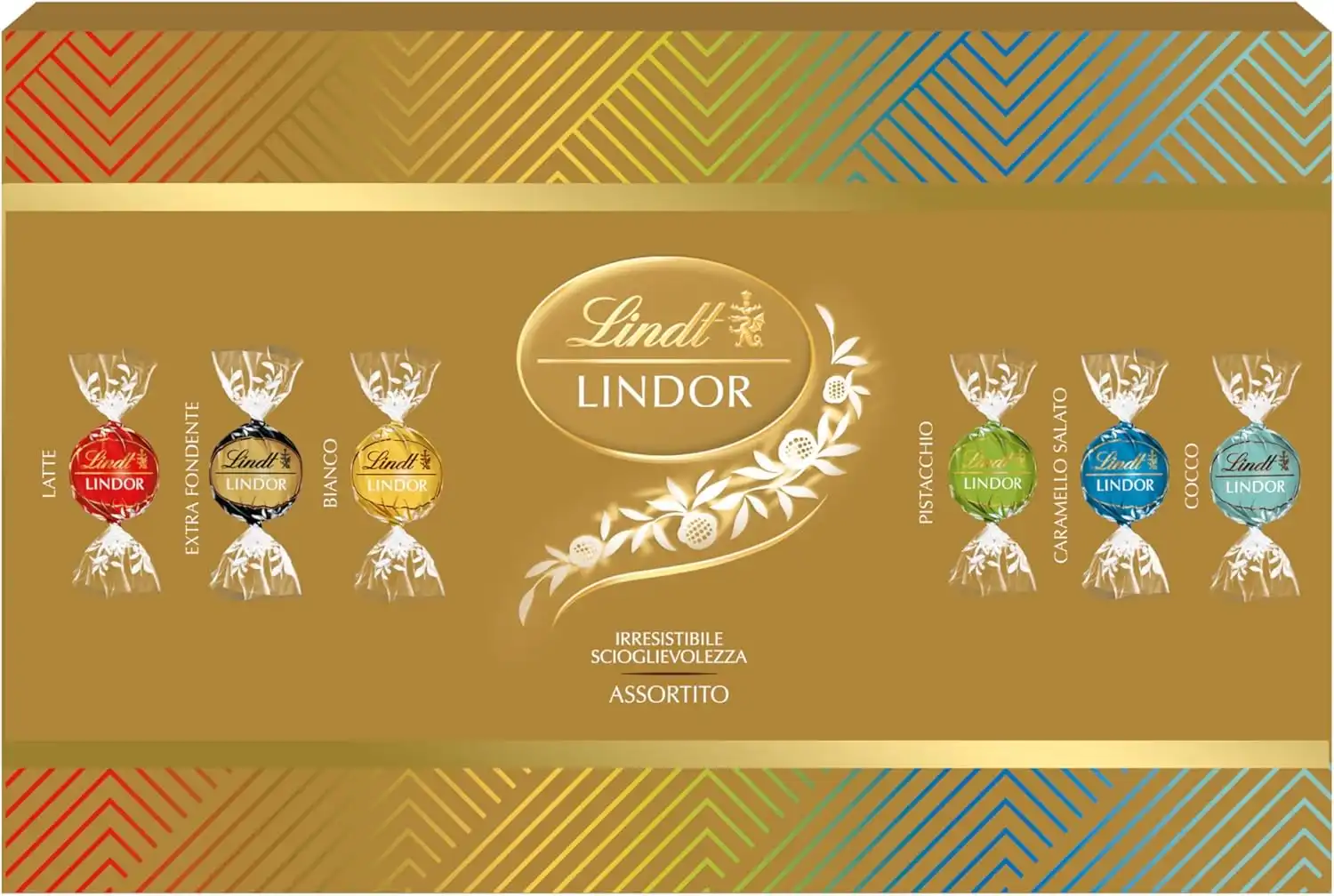 Lindt Lindor Cioccolatini Assortiti Confezione Sharing Natale 525g