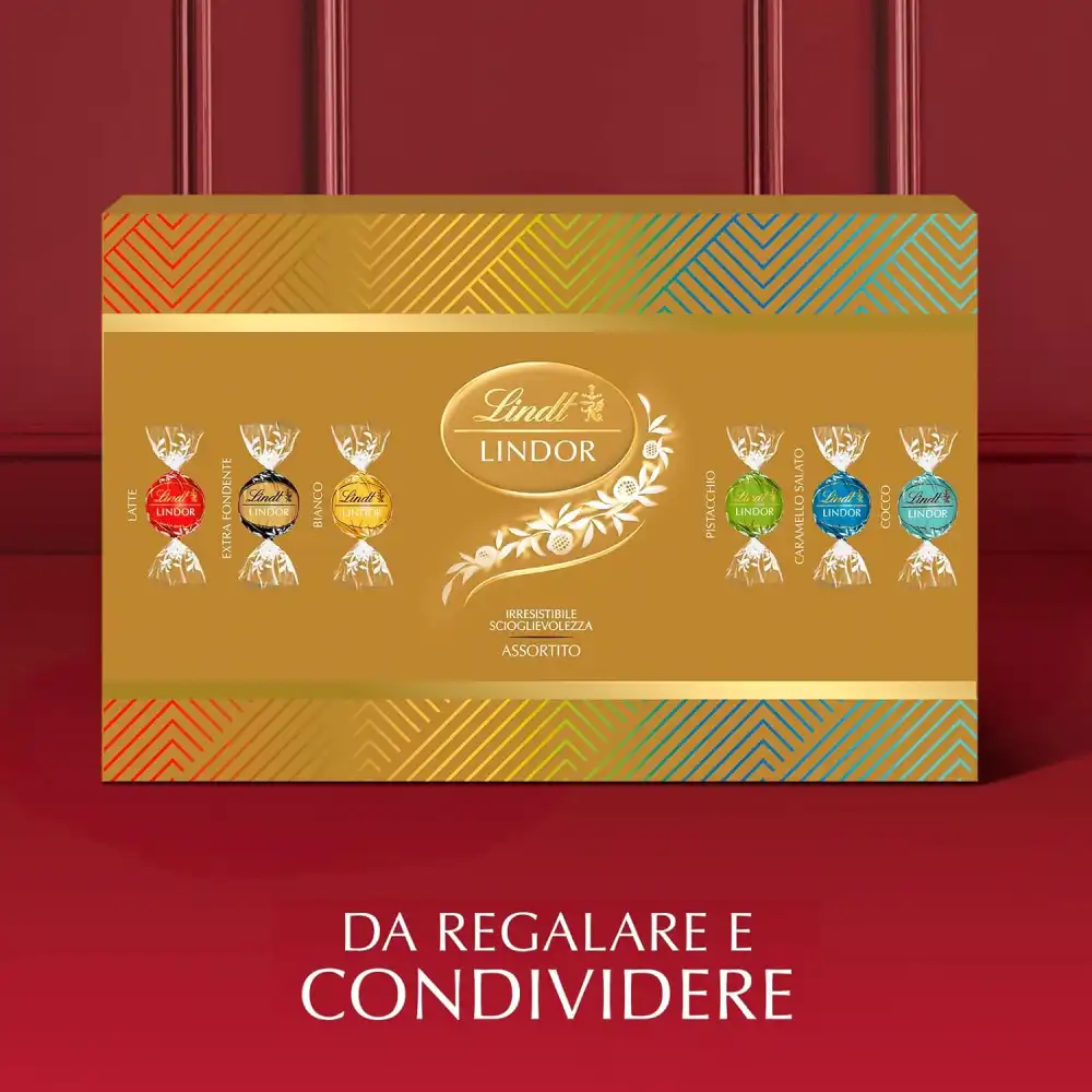 Lindt Lindor Cioccolatini Assortiti Confezione Sharing Natale 525g