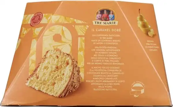 Tre Marie Panettone Caramel Doré Con Pere Williams E Cioccolato 900g