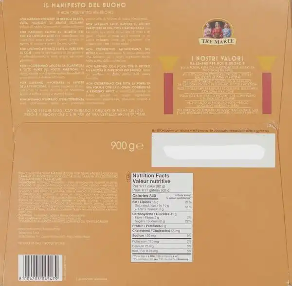 Tre Marie Panettone Caramel Doré Con Pere Williams E Cioccolato 900g