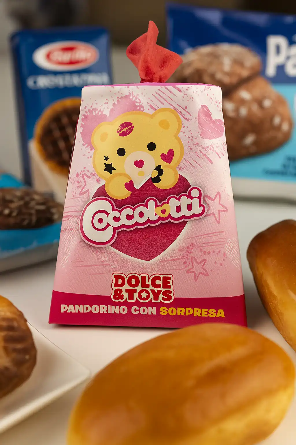 12 Pezzi Coccolotti Pandorino 80g Con Sorpresa Dolce Toys Mini Pandoro Natale