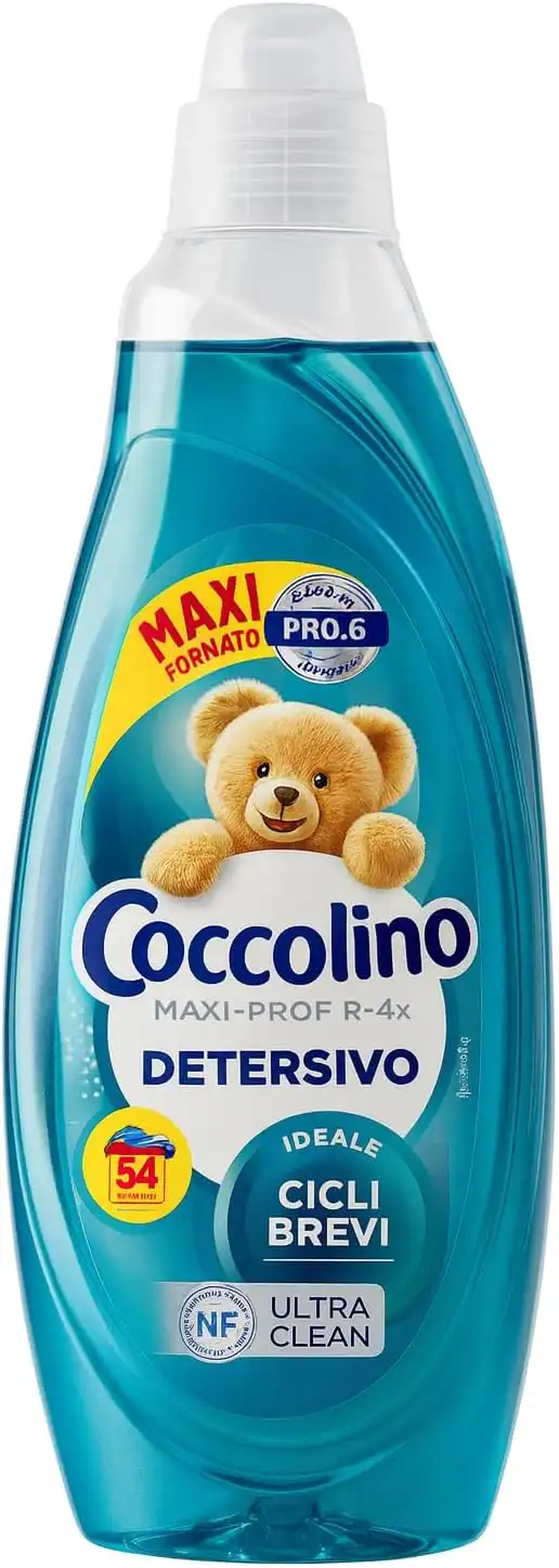 3 Coccolino Detersivo 54 Lavaggi Ultra Clean Care Odor Protection Set Lavatrice