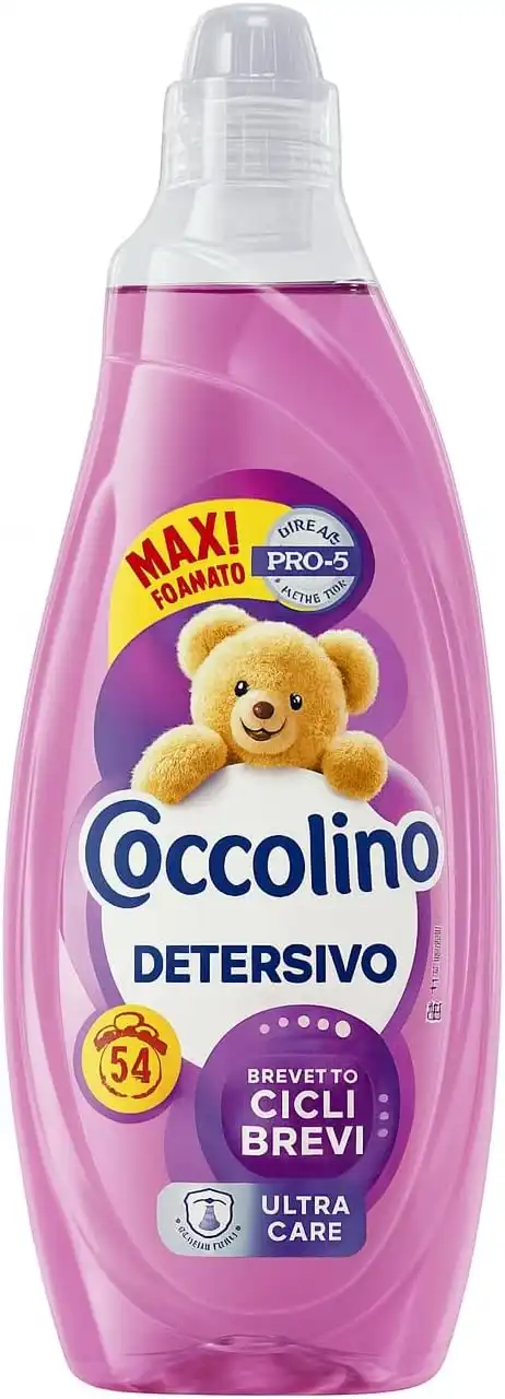 3 Coccolino Detersivo 54 Lavaggi Ultra Clean Care Odor Protection Set Lavatrice