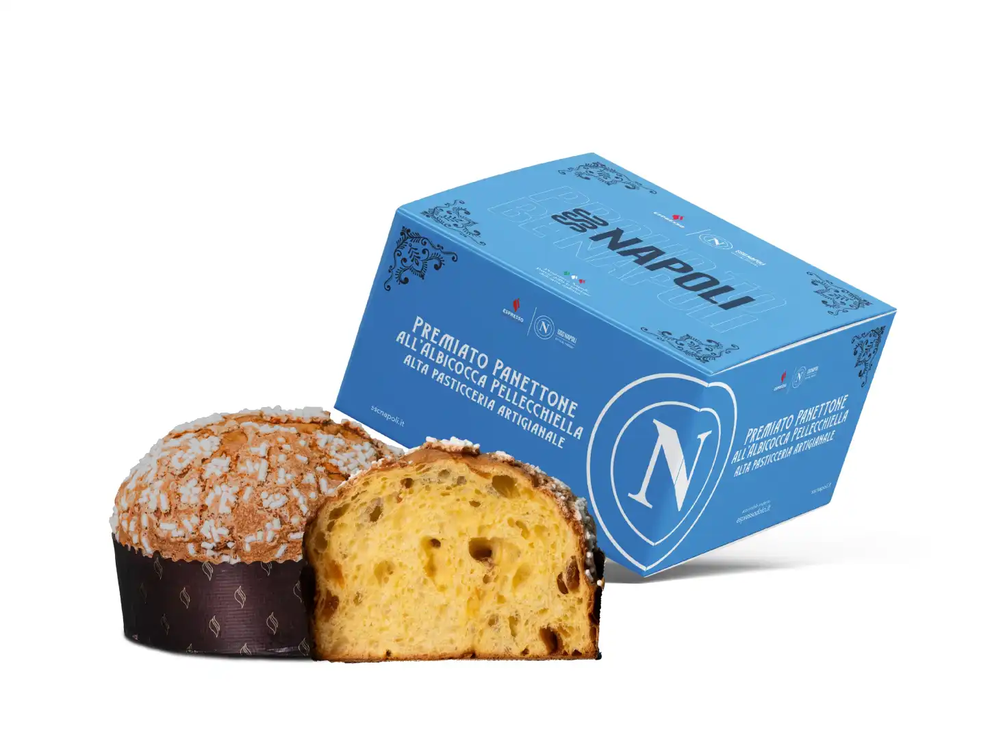 Panettone Albicocca Pellecchiella Vesuvio Ssc Napoli Limited Edition 1Kg