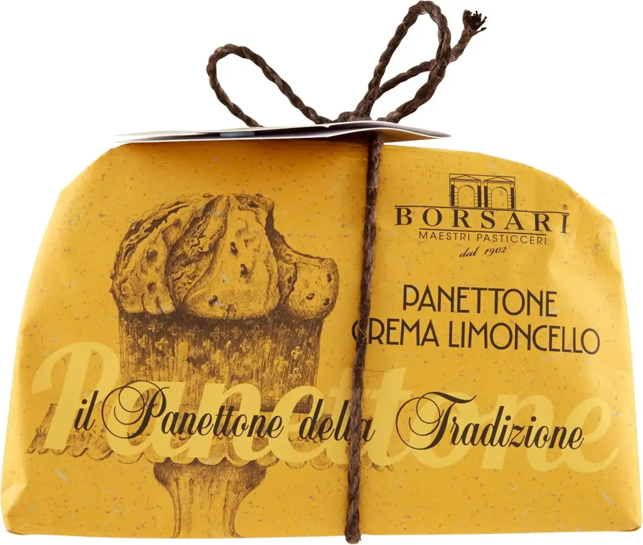 Borsari Panettone Alla Crema Di Limoncello 1Kg Alta Pasticceria Tradizionale