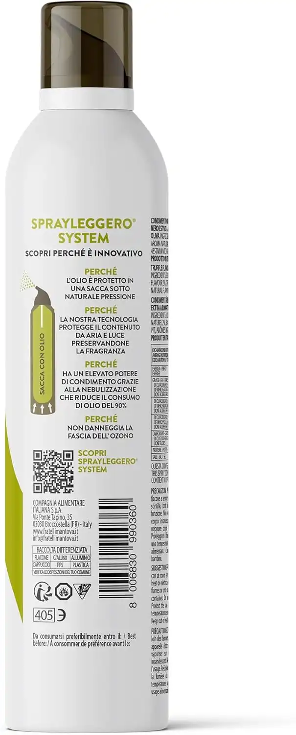 Olio Al Tartufo Spray 200Ml In Olio Extra Vergine Di Oliva Naturale Italiano