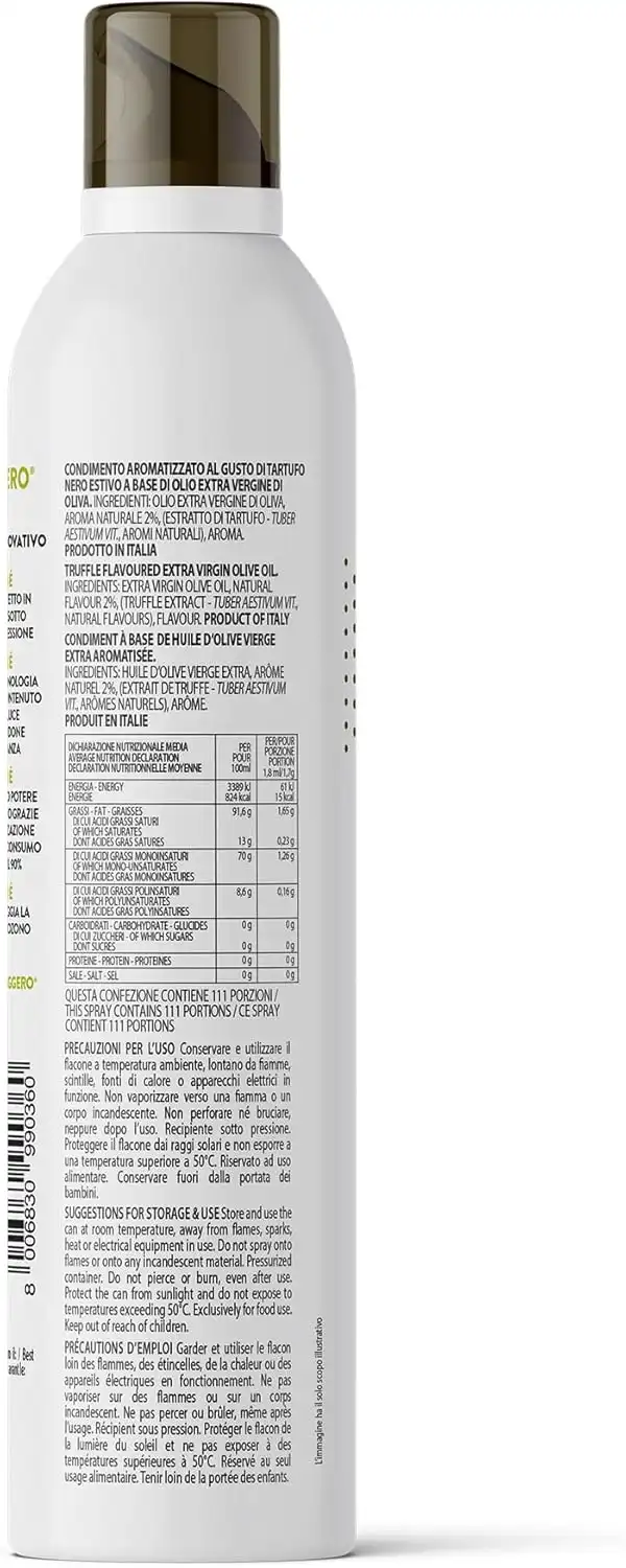 Olio Al Tartufo Spray 200Ml In Olio Extra Vergine Di Oliva Naturale Italiano