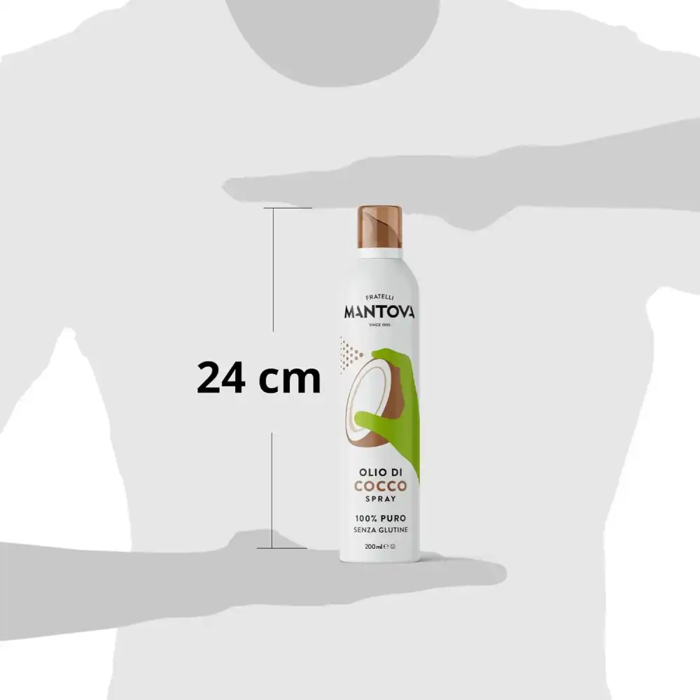 6 Pezzi Olio Di Cocco Spray 200Ml Naturale Leggero Senza Glutine Sprayleggero