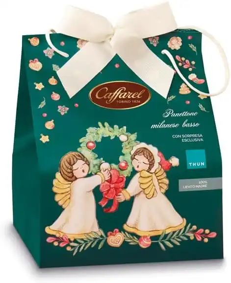 Caffarel Panettone Milanese Basso 1Kg Con Borsina Thun E Sorpresa Esclusiva