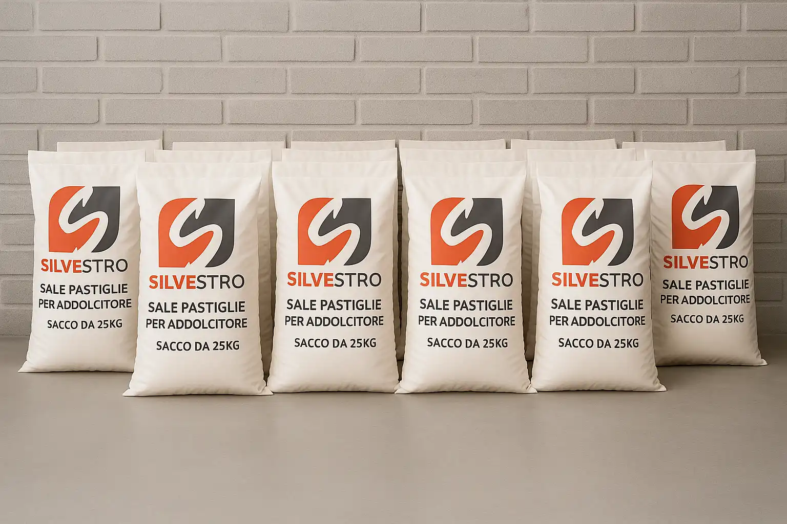 10 Sacchi Sale Addolcitore 25Kg Pastiglie Salgemma Acqua Addolcimento Pallet