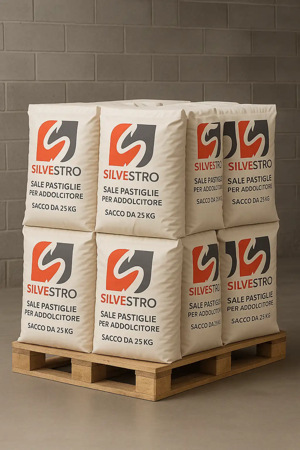 10 Sacchi Sale Addolcitore 25Kg Pastiglie Salgemma Acqua Addolcimento Pallet