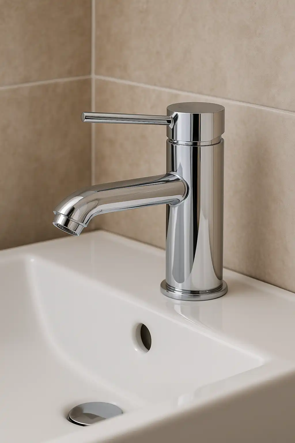 Rubinetto Miscelatore Lavabo Lavandino Bidet Bagno Cromato Altezza 17 cm