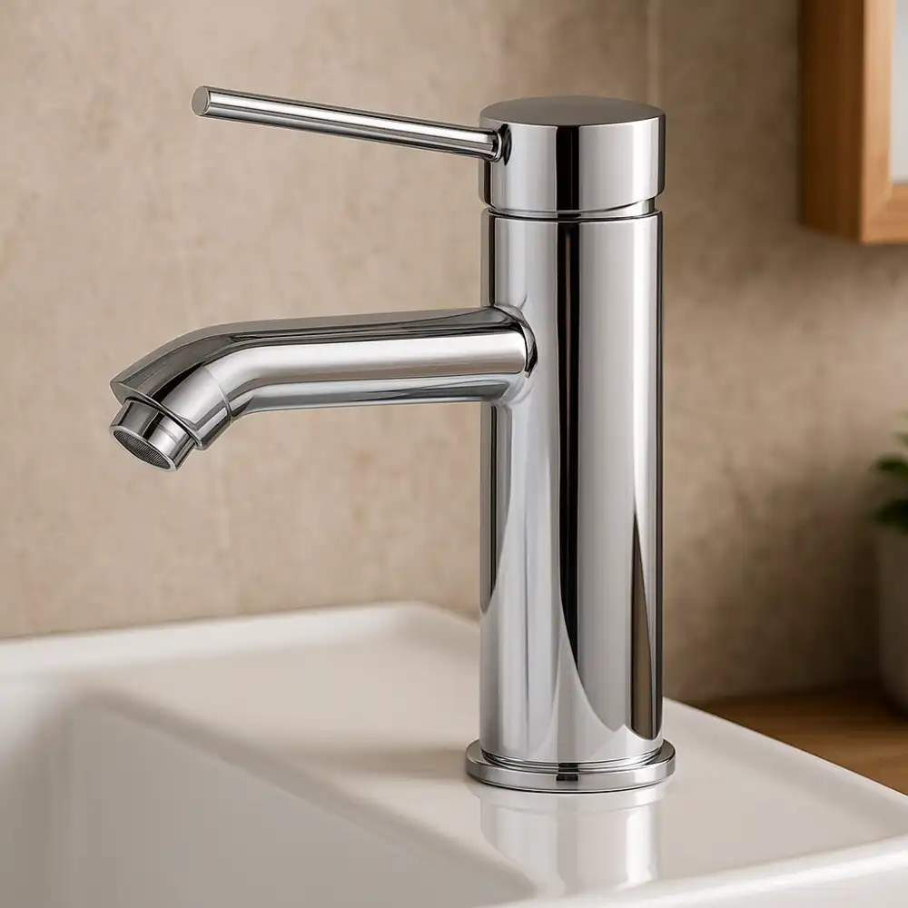 Rubinetto Miscelatore Lavabo Lavandino Bidet Bagno Cromato Altezza 17 cm