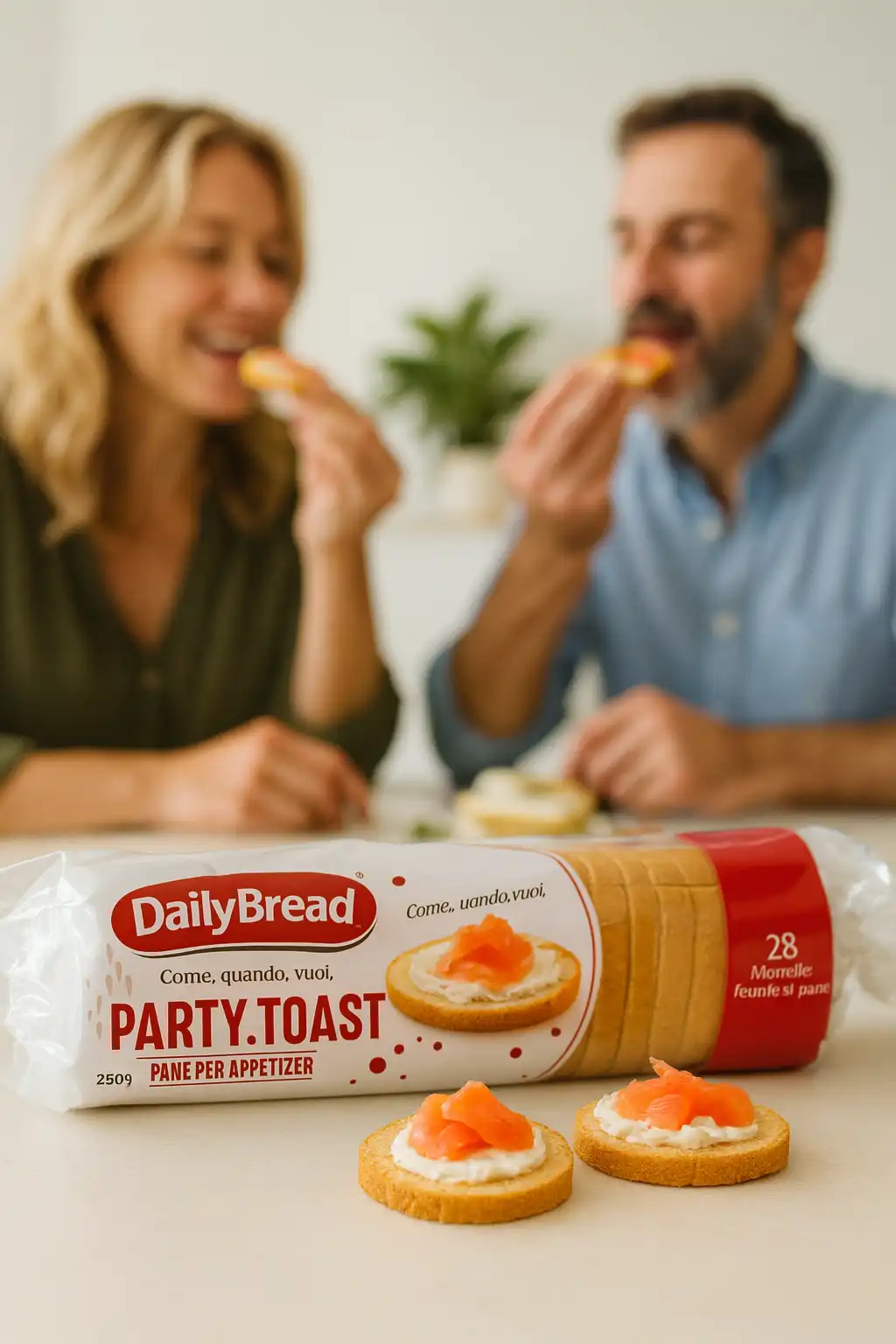 10 Pezzi DailyBread Party Toast Pane per Tartine 250g Morbide Fette Aperitivi