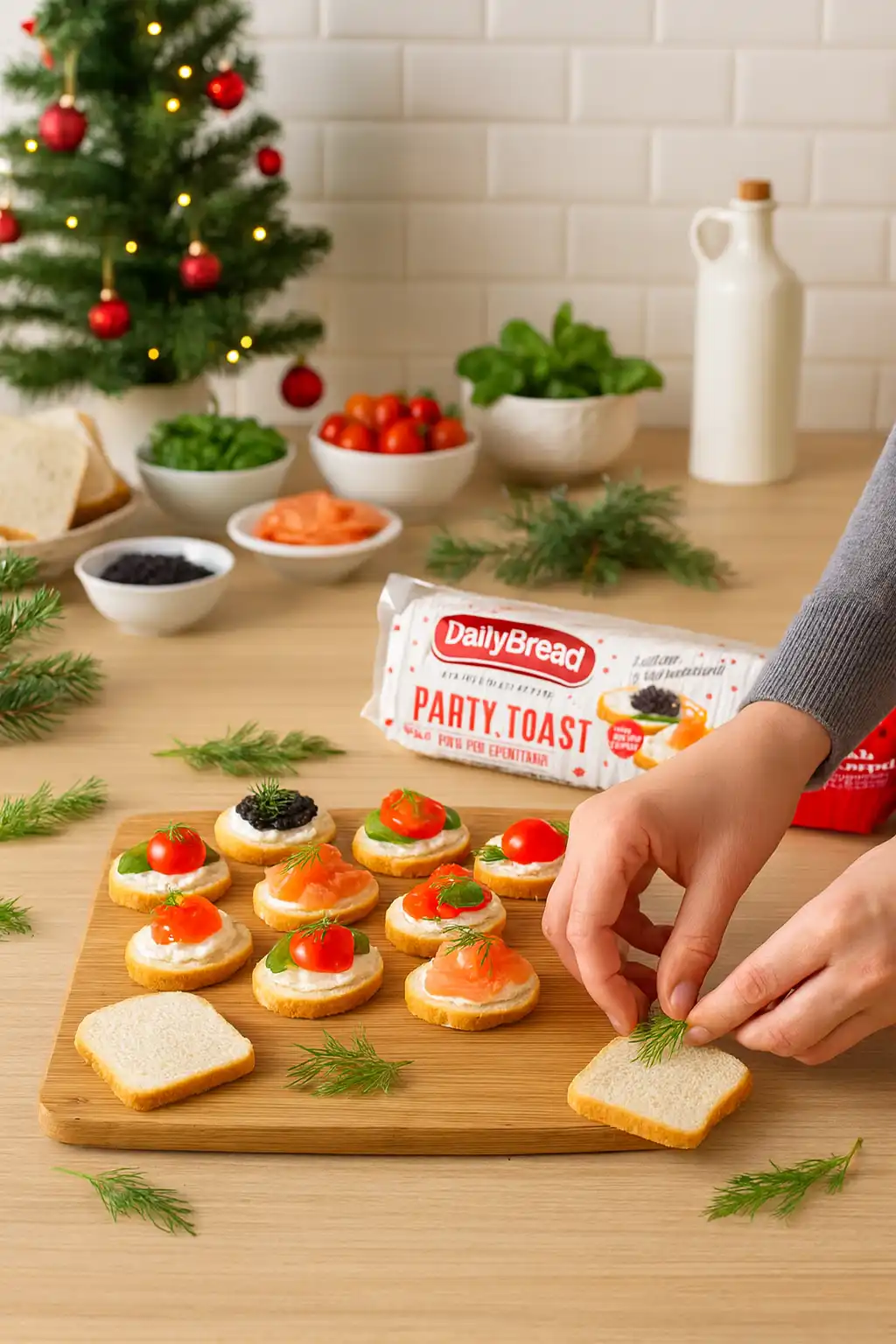 10 Pezzi DailyBread Party Toast Pane per Tartine 250g Morbide Fette Aperitivi