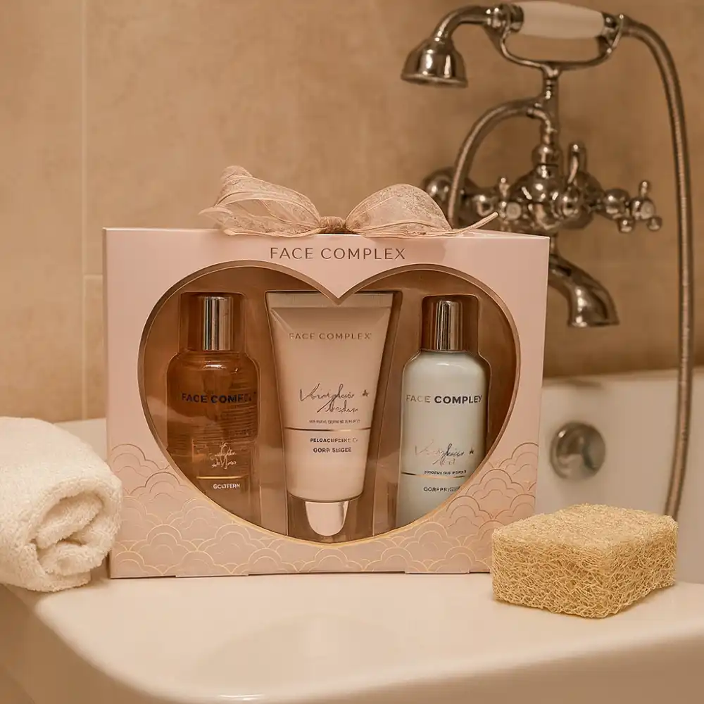 Set Bagno Face Complex Doccia 100ml Crema 100ml Scrub 60ml Confezione Regalo