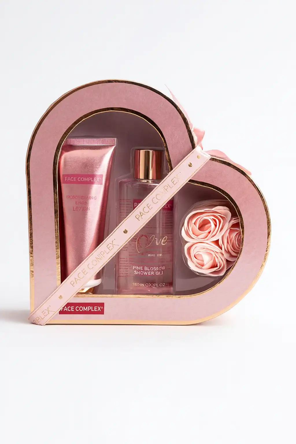 Set Regalo Beauty Cuore Gel Doccia 300ml Lozione Corpo 120ml + Confetti Bagno