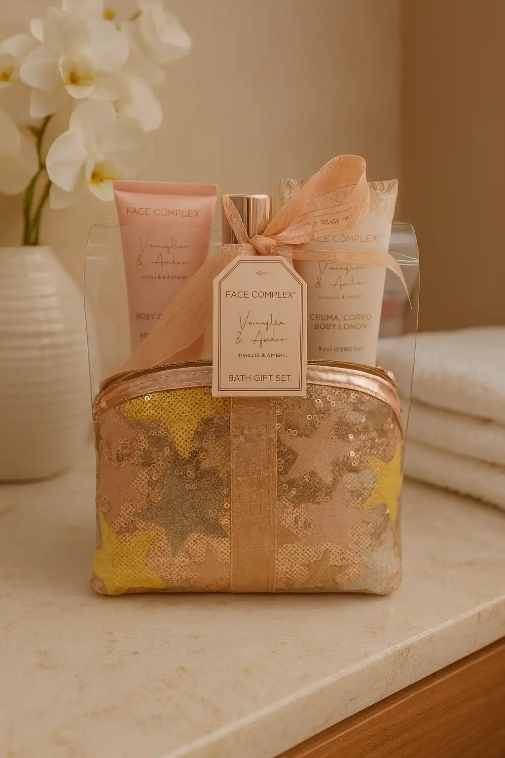 Set Regalo Face Complex FC Gift 66 Vaniglia Ambra Pochette + 3 Prodotti Corpo