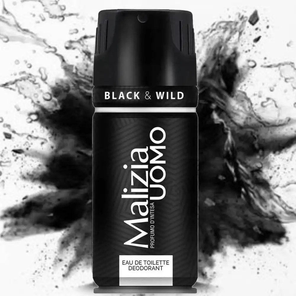 Malizia Uomo Black & Wild Deodorante Spray 150ml Duo Profumo Intenso Uomo