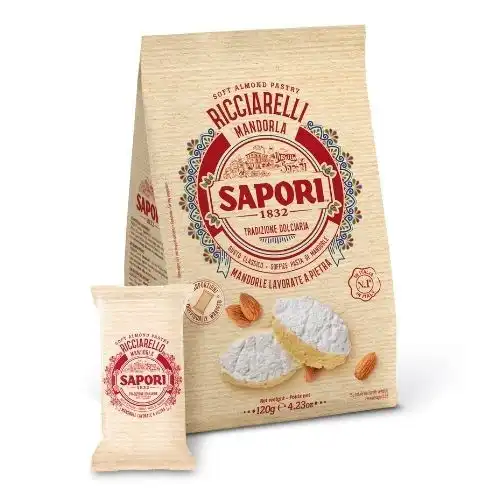 8 Pezzi Sapori Ricciarelli alla Mandorla 120g Dolcetti Toscani Artigianali
