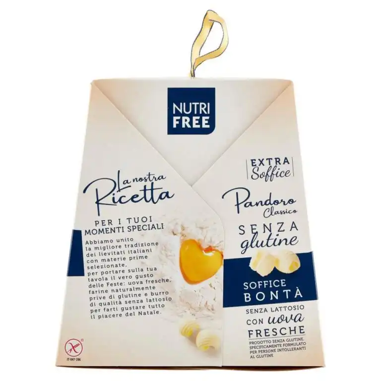 Nutri Free Pandoro Classico Senza Glutine e Lattosio 600g Extra Soffice