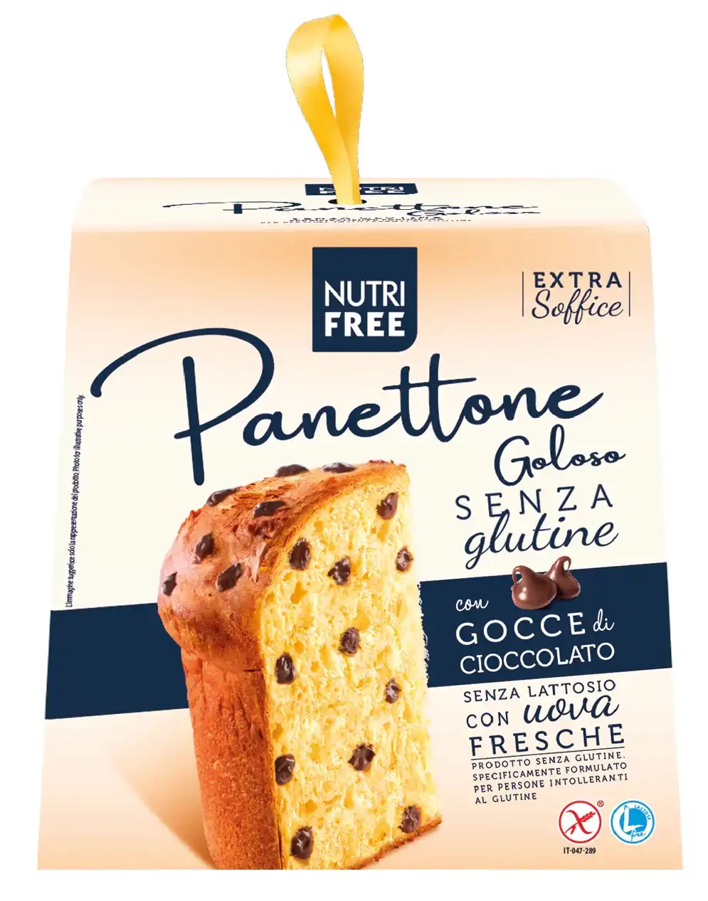 Nutri Free Panettone Gocce Cioccolato Senza Glutine E Lattosio 600g Soffice