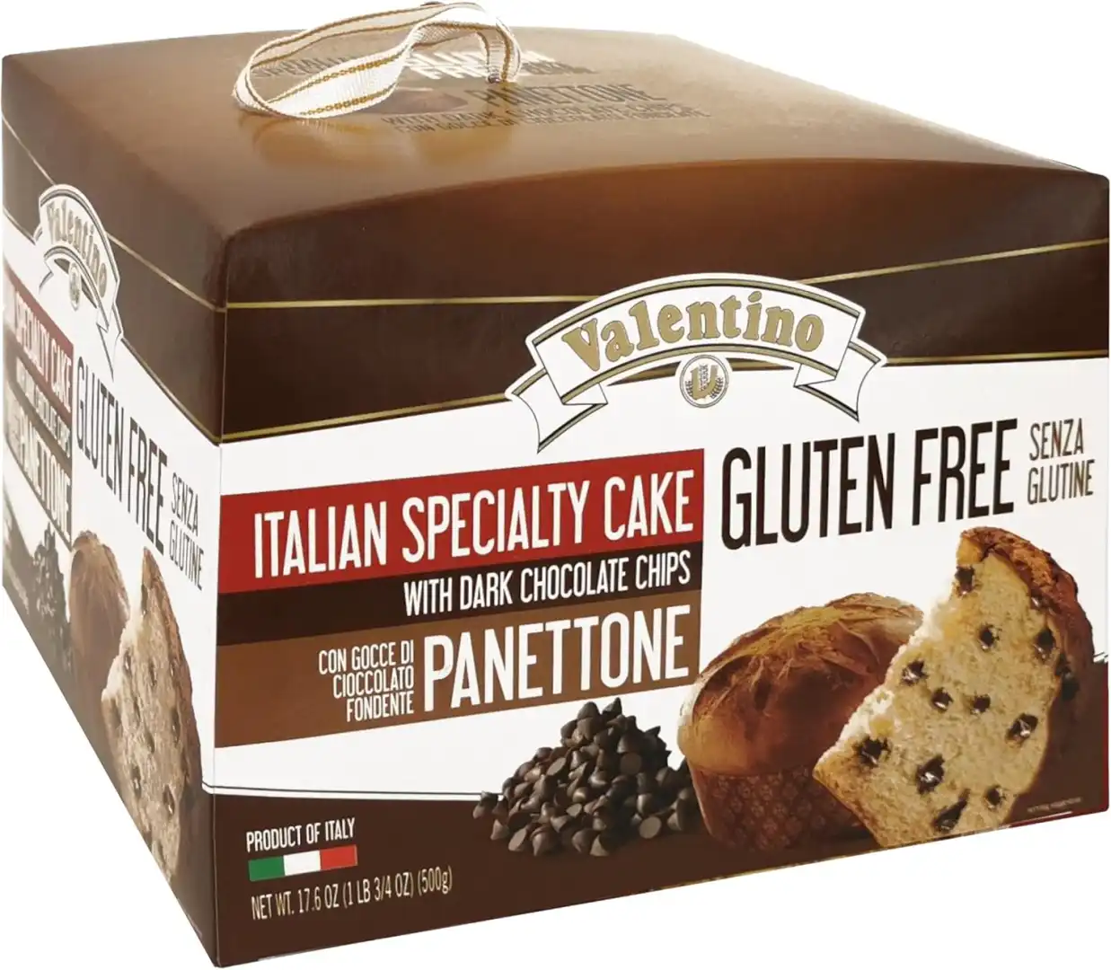 Valentino Panettone Gocce Cioccolato Senza Glutine Gluten Free 500g Soffice